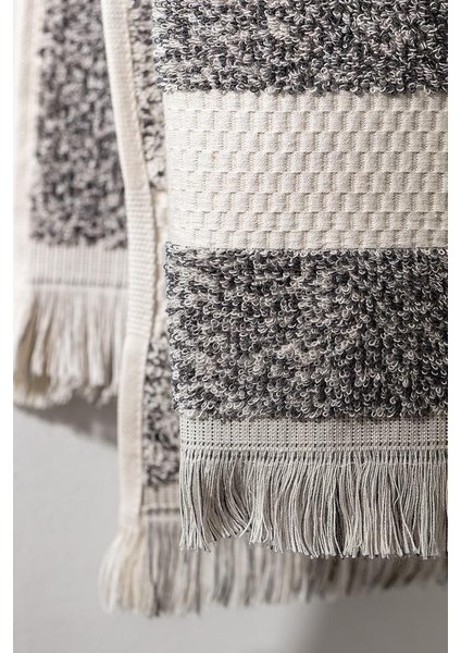 Yeni Sezon Brest %100 Pamuk Ipliği Boyalı Yüz Havlusu - Antrasit - 50X85 cm - Natural Koleksiyon - Antrasit fırsatları