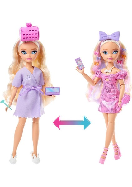 JGG38 Barbie Dream Besties Malibu ile Akşam Eğlencesine Hazırlanma modelleri
