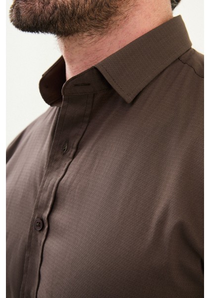 Desenli Slim Fit Uzun Kollu Erkek Gömlek fiyatları