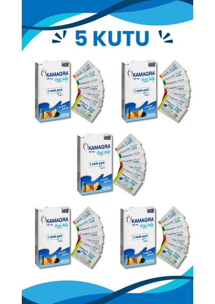 KAMAGRA100MG Jel 5 Kutu 35 Orijinal Performans_arttırıcı Geciktirici Takviye Erkeklerözel Jelly