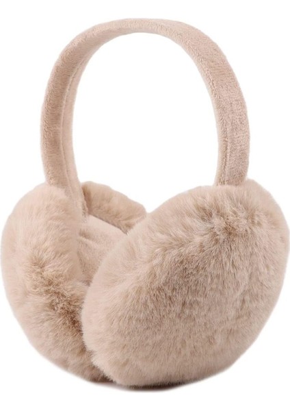 Kadın Soğuktan Koruyucu Soft Peluş Kışlık Kulaklık Kulak Isıtıcı Vizon
