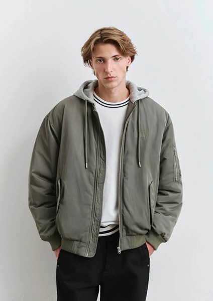 Kapüşonlu Yeşil Mont 0110563-86961