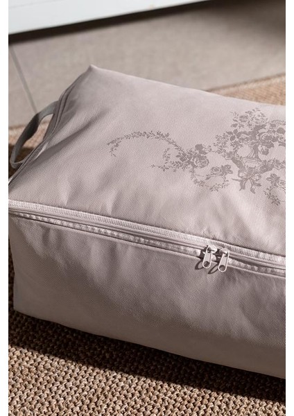 Yeni Sezon Çiçek Desen Baskılı Hurç - Gri - 52X28X21 cm - Gri fiyatları