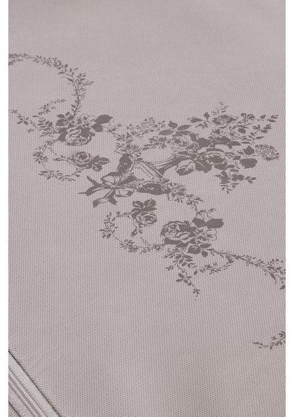 Yeni Sezon Çiçek Desen Baskılı Hurç - Gri - 52X28X21 cm - Gri indirimleri