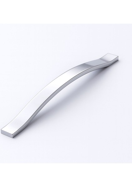 Sümbül Kulp 192 mm Krom Gümüş Renk Metal Mobilya Dolap Çekmece Kulpu Modern Mutfak Kapak Kulpları