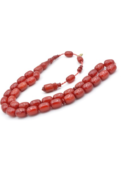 Hakkı Usta Imzalı Kapsül Kesim Zar Rengi Sıkma Kehribar Tesbih 002 fiyatları