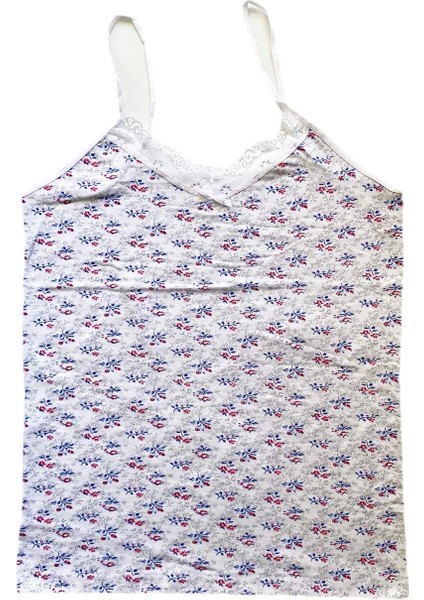 5 Adet Kadın Askılı Desenli Atlet Dantelli Empirme Pamuklu Penye D6-10 fiyatları