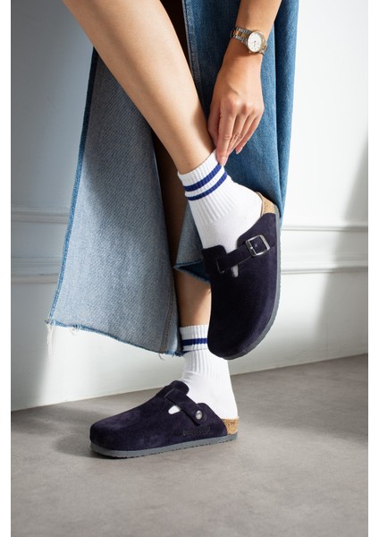 Oslo Hakiki Deri Mantar Taban Ortopedik Unisex Terlik modelleri