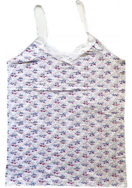 2 Adet Kadın Askılı Desenli Atlet Dantelli Empirme Pamuklu Penye D7-8 fiyatları