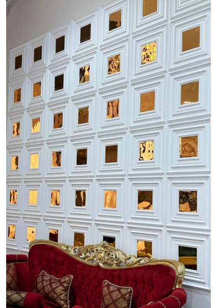 3D Kare Pleksi Duvar & Tavan Paneli – 50X50 cm (Aynalı) fırsatları