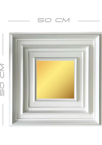 3D Kare Pleksi Duvar & Tavan Paneli – 50X50 cm (Aynalı)