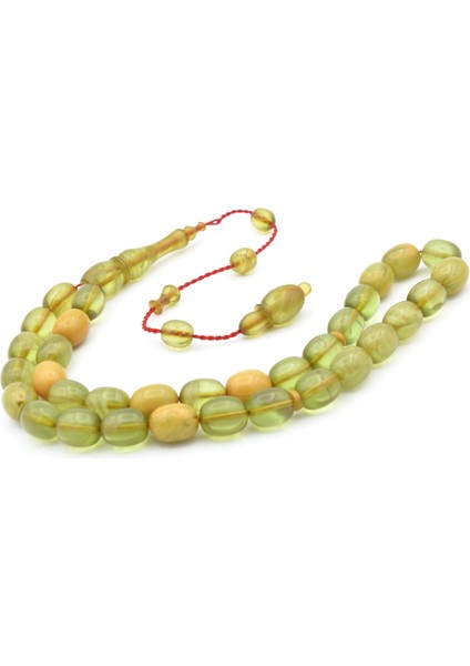 Ahmet Damar Işçilikli Hareli Yeşil Ateş Kehribar Tesbih fiyatları