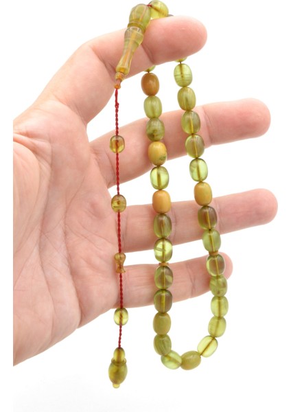 Ahmet Damar Işçilikli Hareli Yeşil Ateş Kehribar Tesbih modelleri