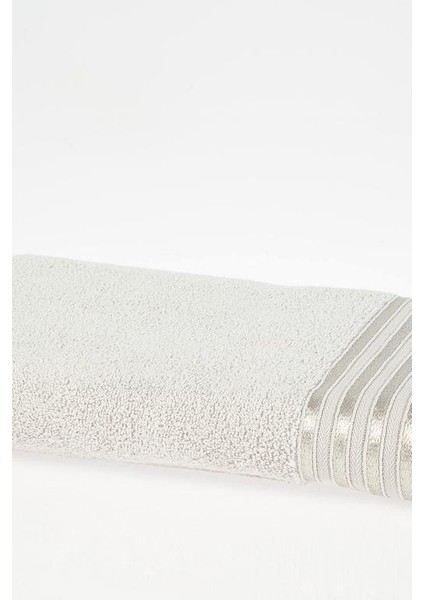 Yeni Sezon Maynor Bordürü Floşlu Banyo Havlusu - Açık Gri modelleri