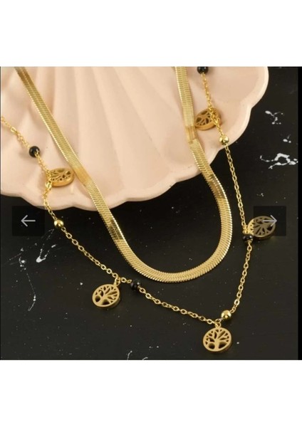 Gold Yaşam Agacı Kolye