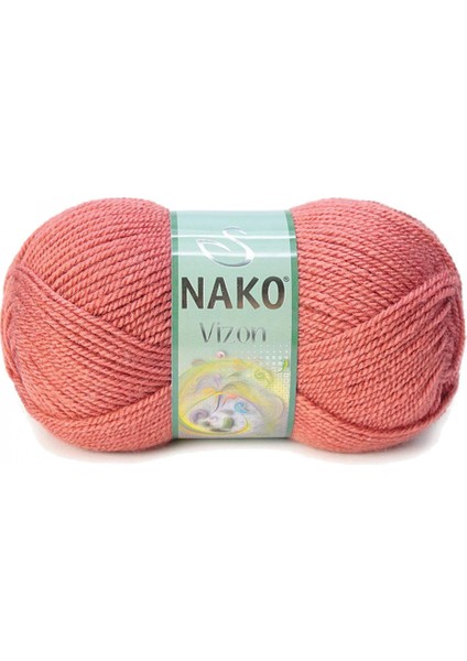 5 Adet Vizon Premium Akrilik El Örgü Ipi Yünü Renk NO:2574 Gül Kurusu fiyatları
