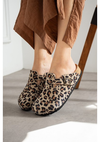 Oslo Hakiki Deri Mantar Taban Ortopedik Unisex Terlik fiyatları