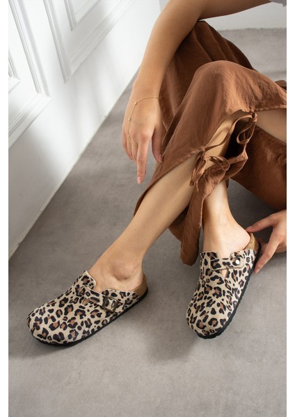 Oslo Hakiki Deri Mantar Taban Ortopedik Unisex Terlik modelleri