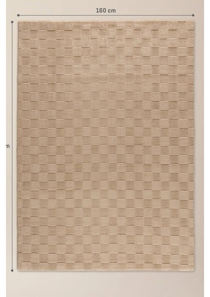 Yeni Sezon Soie Rölyef Halı - Vizon - 160X230 cm - Vizon fırsatları