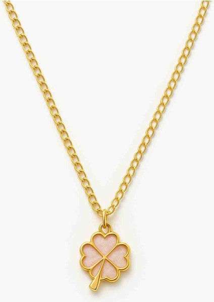 Altın Kaplama Dört Yapraklı Yonca Kolye