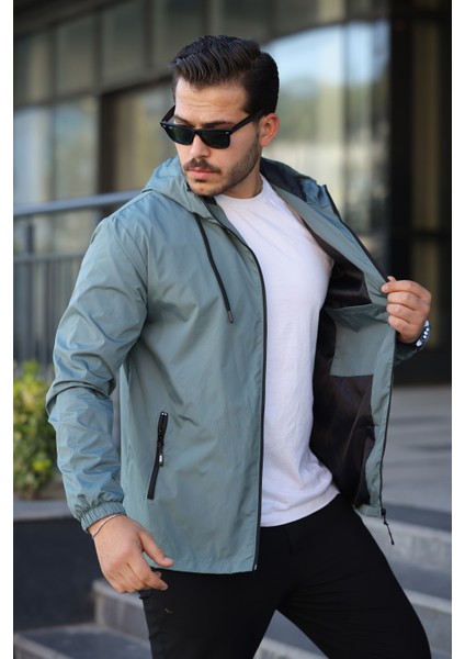 Erkek Içi Astarlı Suya Dayanıklı Kapüşonlu Cepli Yağmurluk fiyatları