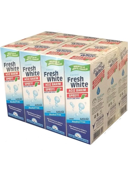 Fresh Whıte Ağız Bakım Spreyi 30 Ml. 12'li Paket