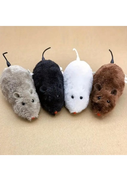 Kurmalı Kedi Eğitim Oyuncağı Tüylü Peluş Fare Yakalama Sevimli Eğlenceli Oyuncak indirimleri