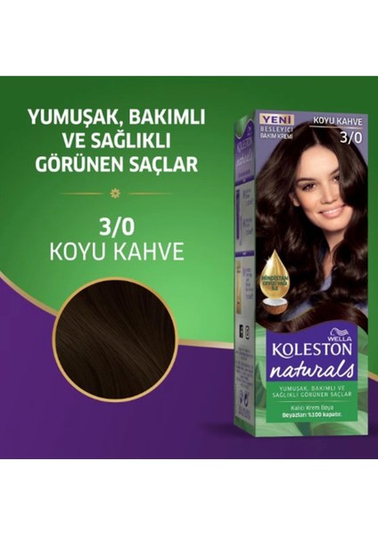Naturals Saç Boyası Koyu Kahve 3/0 fiyatları
