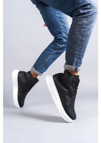 SLW204 Franca Bağcıklı Cilt Erkek Spor Bot Bt - Siyah modelleri