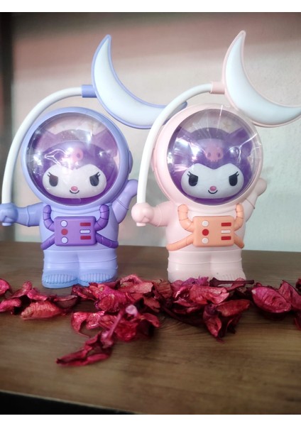 Astronot Model Karakterli Kalemtraşlı Soft Pembe Masa Lambası Gece Lambası fırsatları