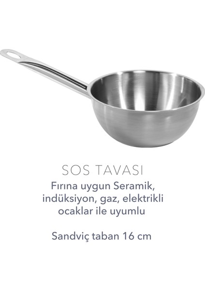 Metro Professional 16CM Çelik Sos Tavası