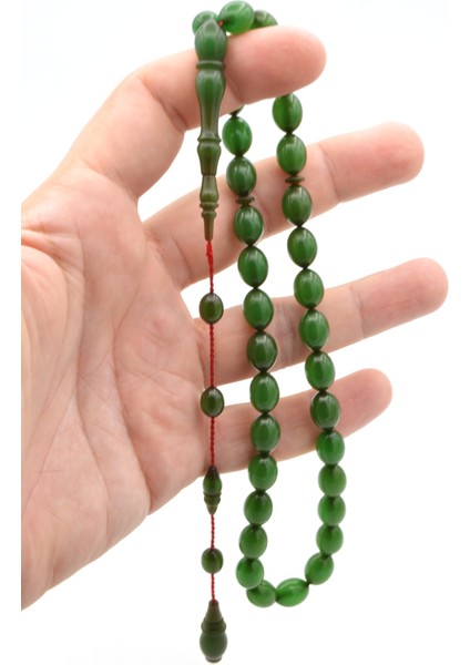 Ahmet Mstef Yapımı Beyzi Kesim Yeşil Katalin Tesbih modelleri