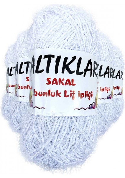 5 Adet Sakal Sabunluk Lif Ipliği Optik Beyaz