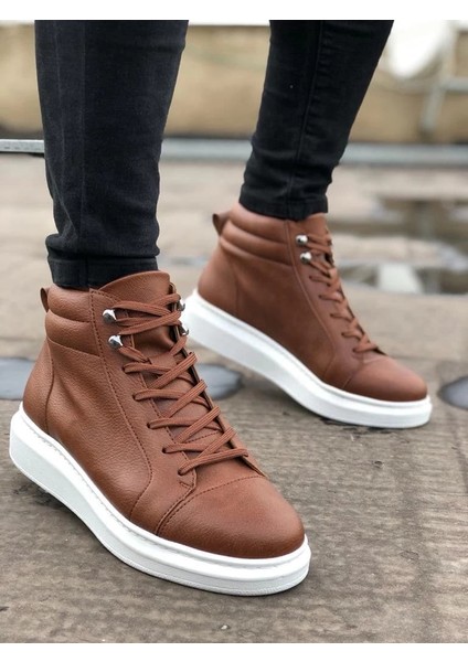 SLW202 Toronto Bağcıklı Cilt Erkek Spor Bot Bt - Taba