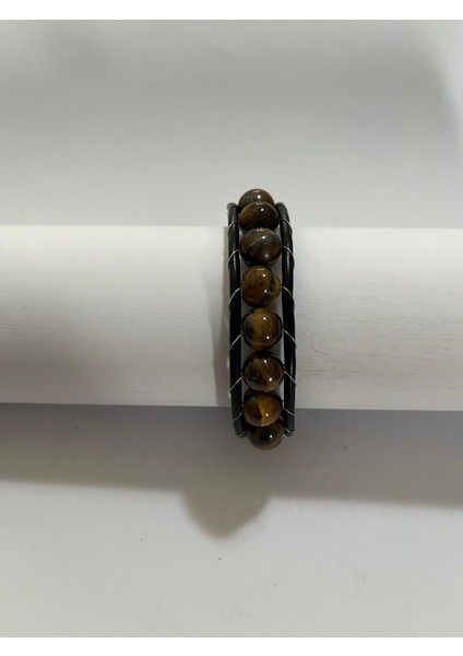 Erkek Bileklik Mıknatıslı Suni Deri Boncuk Taşlı Charm Hasır Örgü Bileklik fiyatları