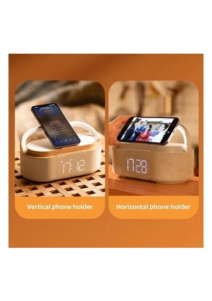 Smart Bluetooth Taşıma Kulplu LED Işıklı Dijital Saat Speaker Hoparlör ( 1+1 Hd Ses Sistemi) KL01 fiyatları