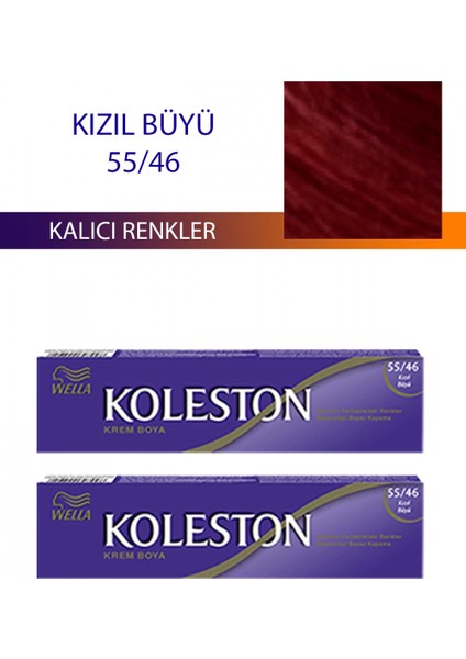 2 Adet Single Tüp Boya Saç Boyası Kızıl Büyü 55/46
