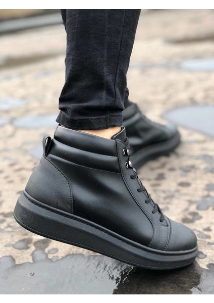 SLW202 Toronto Bağcıklı Cilt Erkek Spor Bot St - Siyah fiyatları