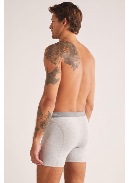 Long Şort Erkek 2li Boxer Beyaz modelleri