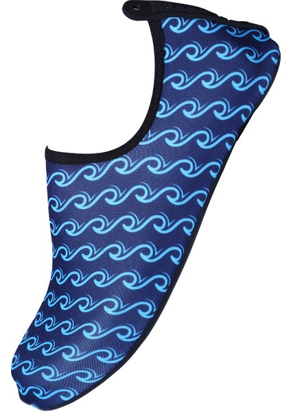 Wave Kaymaz Tabanlı Esnek Hafif Dayanıklı Lacivert Erkek Havuz Plaj Deniz Ayakkabısı modelleri