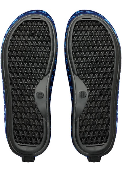 Wave Kaymaz Tabanlı Esnek Hafif Dayanıklı Lacivert Erkek Havuz Plaj Deniz Ayakkabısı