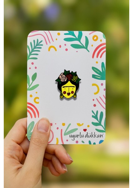 Büyük Çiçekli Frida Rozeti