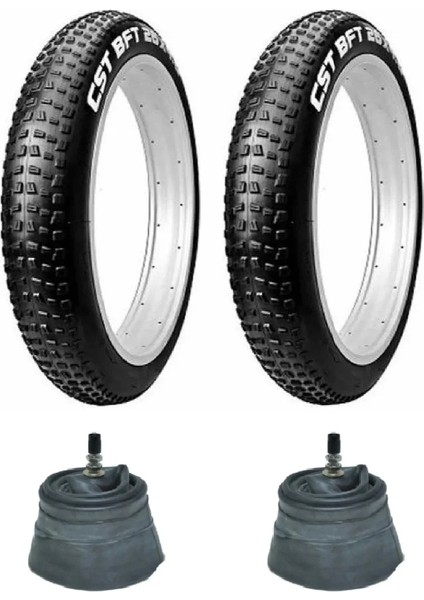 20 Jant 20X4.0 (100-406) Fat Bike Dış Lastiği Bft C1752 x 2 Adet + Anlas Iç Lastik Seti