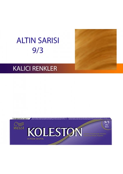 Single Tüp Boya Saç Boyası Altın Sarısı 9/3