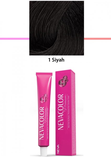 Premium 1 Siyah - Kalıcı Krem Saç Boyası 50 G Tüp