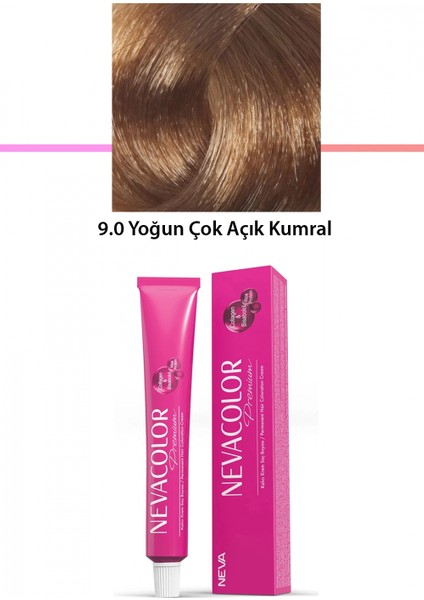 Premium 9.0 Yoğun Çok Açık Kumral - Kalıcı Krem Saç Boyası 50 G Tüp