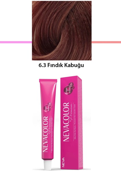 Premium 6.3 Fındık Kabuğu - Kalıcı Krem Saç Boyası 50 G Tüp