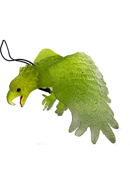 Yeşil Renk Yumuşak Plastik Şaka Kartal Yarasa Anahtarlık Şaka Malzemesi (4989)