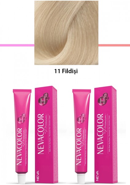 2 Li Set Premium 11 Fildişi - Kalıcı Krem Saç Boyası 2 x 50 G Tüp