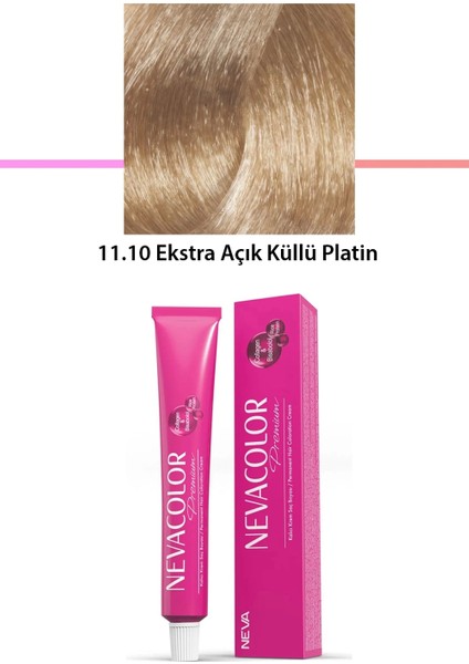 Premium 11.10 Ekstra Açık Küllü Platin - Kalıcı Krem Saç Boyası 50 G Tüp